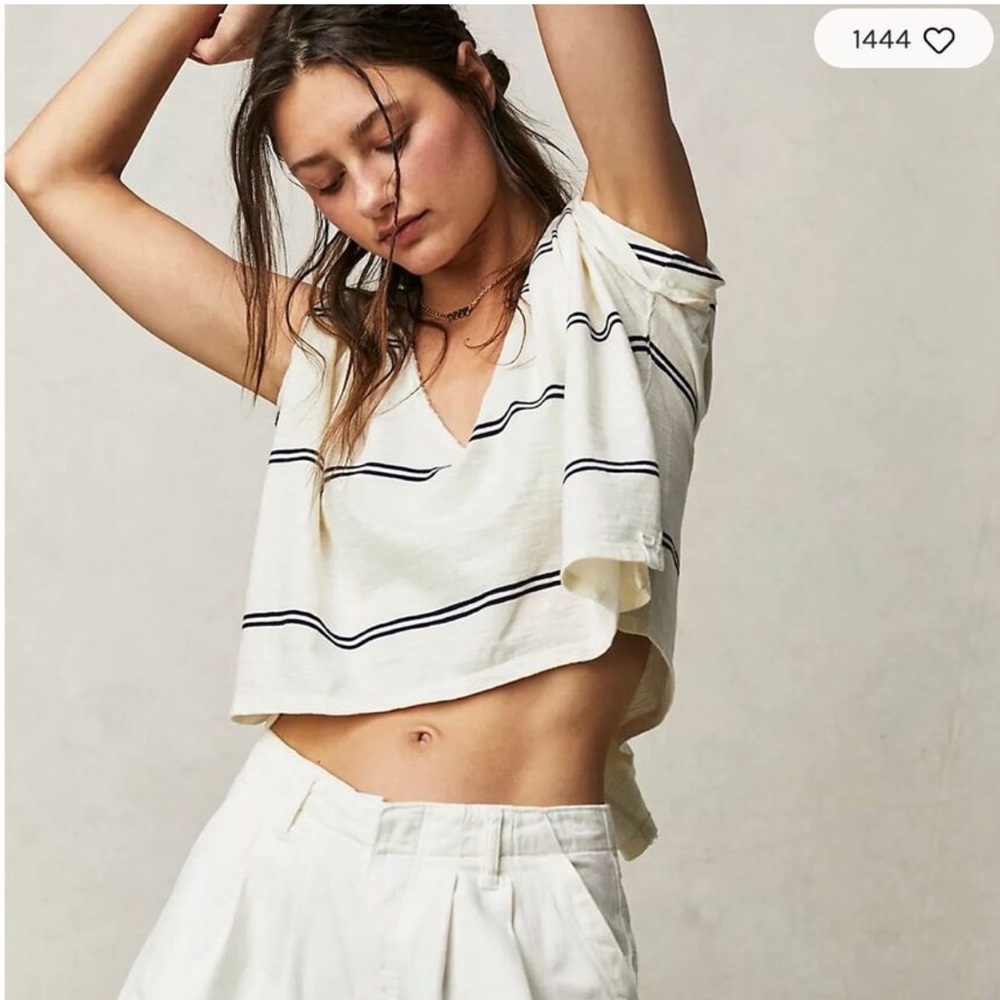 NWOT Free People Care FP Jaydon Striped Cotton Tee
We The Free